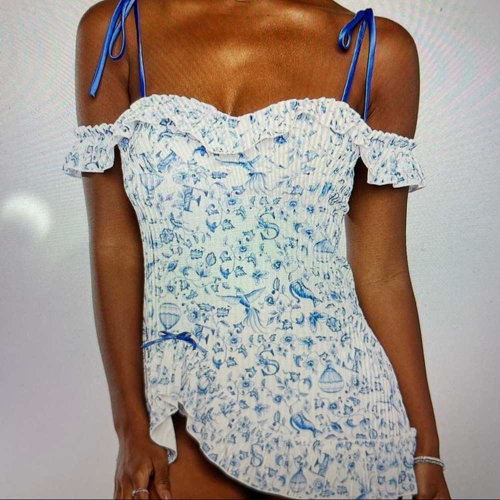 Savage x Fenty Plush Velvet Off-The-Shoulder Nightie